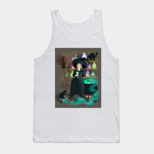 Witch brewing potion Tank Top
